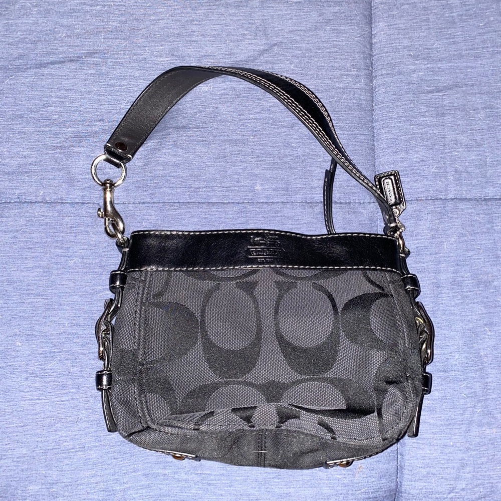 Small black coach shoulder bag